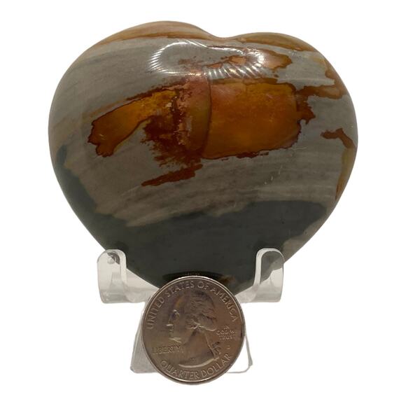 Polychrome Jasper Heart - Picture 2 of 8